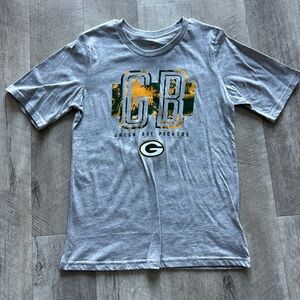 NFL Gray Green Bay Packers Kids Short Sleeve Tee